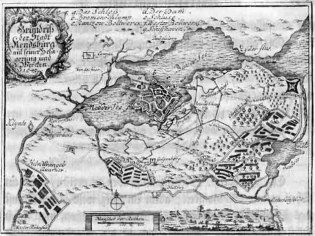 Ansicht von Rendsburg um 1752