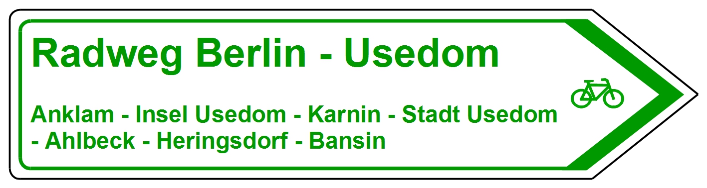 Radweg Berlin - Usedom, Insel Usedom, Karnin, Stadt Usedom, Ahlbeck, Heringsdorf, Bansin