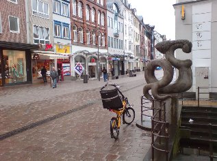 In der Fußgängerzone in Flensburg