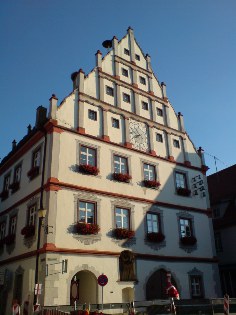 Rathaus in Munderkingen, Donau-Radweg