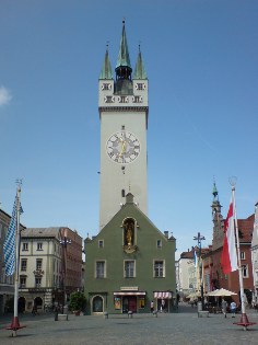 Stadtturm in Straubing, Donau-Radweg