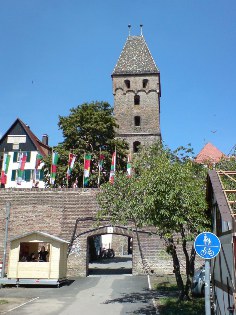 Metzgerturm in Ulm, Donau-Radweg