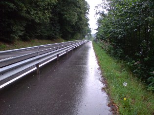 Donau-Radweg bei Regen