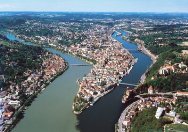 Ansicht von Passau, Donauradweg