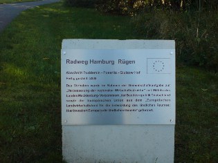Radweg Hamburg - Rügen bei Poseritz