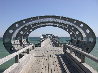 Seebrücke in Kellenhusen, Ostseeküsten-Radweg