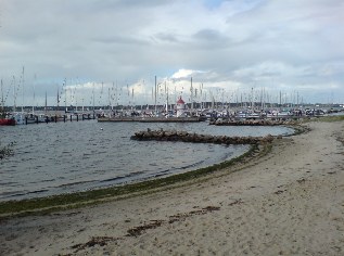 Yachthafen in Kiel-Mönkeberg, Ostseeküsten-Radweg
