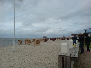 Am Strand von Laboe, Ostseeküsten-Radweg